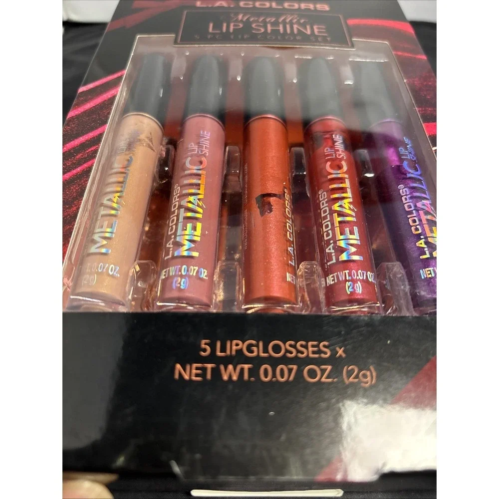 Lipsticks L.A. Metallic Lip Shine Set (5) Gloss Make Up Cosmetics‎